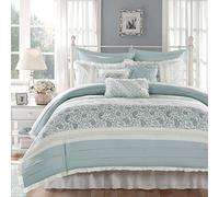 Madison Park Set Copripiumino, Cotone, Blu, King