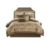 Madison Park Set di biancheria da letto alternativa, ipoallergenica, per tutte le stagioni, poliestere, marrone, king size