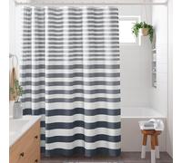 Madison Park Tenda da doccia con trama a nido d'ape per bagno, 3 m, gestione dell'umidità, qualità spa, tende da doccia moderne per bagno, standard: 182 x 183 cm, blu sfumato