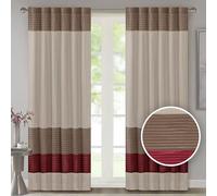 Madison Park Tradewinds Polyoni Pintuck Window Panel 50 x 84, Rosso, 127 x 213,4 cm