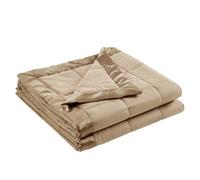 Madison Park Windom Down Alternative Blanket, Premium 3M Scotchgard Moisture Wicking Treatment Biancheria da Letto ipoallergenica antimacchia, Microfibra, Finitura Satinata, Marrone, Coppia