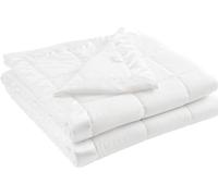 Madison Park Windom Down Alternative Blanket Premium 3M Scotchgard Trattamento Anti-umidità, Leggera e Morbida, per Tutte Le Stagioni, con Finiture in Raso, Colore: Bianco