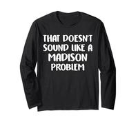 Madison Personalized Cute Flower Girls Madison Name Maglia a Manica