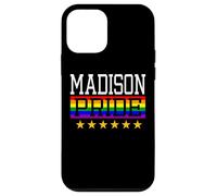 Madison Pride Gay Lesbiche Queer LGBT Arcobaleno Bandiera Wisconsin Custodia per iPhone 12 mini
