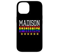 Madison Pride Gay Lesbiche Queer LGBT Arcobaleno Bandiera Wisconsin Custodia per iPhone 14