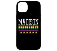 Madison Pride Gay Lesbiche Queer LGBT Arcobaleno Bandiera Wisconsin Custodia per iPhone 14 Plus