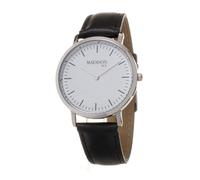 Madison Unisex Analogue Quartz Watch with Faux Leather Strap L490B-PN, white, 40