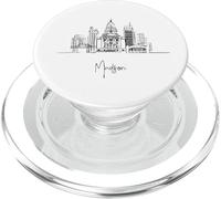 Madison, wisconsin, orizzonte, Stati Uniti, viaggio, souvenir, paesaggio urbano PopSockets PopGrip per MagSafe
