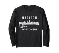 Madison Wisconsin Souvenir Uomini Donne Musica Madison Maglia a Manica