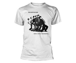 Madness Official T-Shirt, Copertina Album One Step Beyond, Colore Bianco Bianco XL