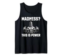 Madness This Is Power Spartan Gym Warrior Strength Fit Canotta