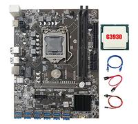 MADOC Scheda madre Mining B250C con CPU G3930 + cavo SATA + cavo RJ45 3 metri + cavo interruttore 12XPCIE una scheda di slot per scheda USB3.0