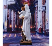 Madonna and Child Statue Mary Figura per camino per banco per vacanze
