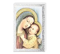 Madonna del Buon Consiglio cornice decori argentati Valenti 18x12 cm