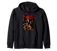 Madonna del Rosario Pittura di Caravaggio Felpa con Cappuccio