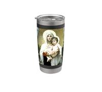 Madonna delle Rose Dipinto di William Bouguereau Bicchiere termico in acciaio inox doppia parete