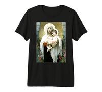 Madonna delle Rose Dipinto di William Bouguereau Maglietta Premium
