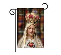 Madonna di Fatima - Bandiera da giardino vergine, 70 x 102 cm