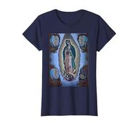 Madonna di Guadalupe Santa Vergine Maria Maglietta, Donna, Navy, S