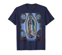 Madonna di Guadalupe Santa Vergine Maria Maglietta, Uomo, Navy, M