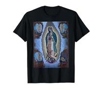 Madonna di Guadalupe Santa Vergine Maria Maglietta, Uomo, Nero, XXL
