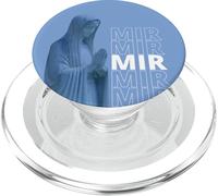 Madonna di Medjugorie con tipografia MIR PopSockets PopGrip per MagSafe