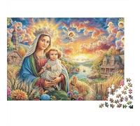 Madonna e Bambino Rompicapo 1000 Maria & Bambino Stampa HD Per Viaggiatori Portatile Serate Tra Amici Facile Da Conservare 38x26cm/1000pcs