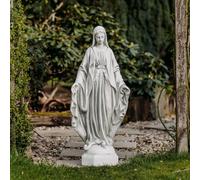 gartendekoparadies.de Statua di Santa Maria, Madonna, statuetta in pietra H. 98 cm, 60 kg, Grigio, resistente al gelo in pietra per esterni