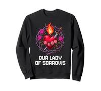 Madonna Sette Dolori Cuore Immacolato Latino Design Felpa