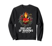 Madonna Sette Dolori Cuore Immacolato Latino Design Felpa