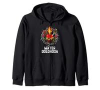Madonna Sette Dolori Cuore Immacolato Latino Design Felpa con Cappuccio