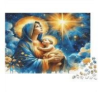 Madonna with Child And Angels Puzzle Impossibili 1000Pcs Decorazione Per La Casa. Giochi Rilassamento E Intelligence Per Adulti E Ragazzi Da 14 Anni 70x50cm/1000pcs