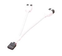 Madono da 9 pin a pin di estensione a doppio pin | Cavo splitter schermato con protezione intrecciata di filo forte-Connettore multiuso per laboratorio scolastico Internet Cafes Home and Office PC Ass