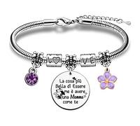 Madre Bangles Donne Polso Braccialetto Felice Festa Della Mamma Compleanno Regalo Fascino Cuore Gioielli Grazie Ricordo Apprezza Regali Natale La Cosa Più Bella Di Essere Me è Avere Una Mamma Come Te