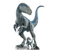 Madre Blu Velociraptor Cartone Ritaglio Jurassic World Dominion Con Gratis Mini