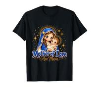 Madre d'Amore Ave Maria Kawaii Vergine Maria Gesù Maglietta