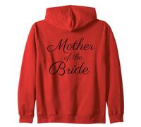 Madre della Sposa, Matrimonio e Mamma Nuziale, Black Script Font Felpa con Cappuccio