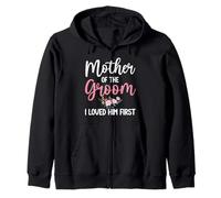 Madre dello sposo camicia I Loved Him First Mother Of The Groom Felpa con Cappuccio