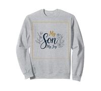 Madre dello Sposo Mio Figlio Sua Sposa mia Gioia Matrimonio Floreale Felpa, Unisex per Adulti, Grigio Melange, M