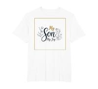 Madre dello Sposo Mio Figlio Sua Sposa mia Gioia Matrimonio Floreale Maglietta, Uomo Taglie Grandi, Bianco, 6X Tall