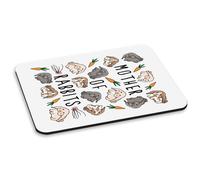 Madre Di Conigli PC Computer Mouse Pad Crazy Lady Animali Amante Divertente