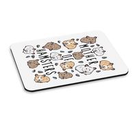 Madre Di Criceti PC Computer Mouse Pad Crazy Lady Animali Amante Divertente
