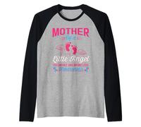 Madre di Piccolo Angelo Consapevolezza Aborto Spontaneo Bambino Perdita Mamma Maglia con Maniche Raglan