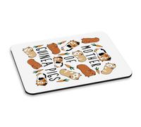 Madre Di Porcellini D'India PC Computer Mouse Pad Crazy Lady Animali Amante