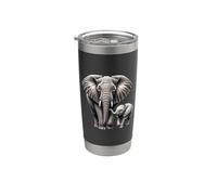 Madre e elefante del vitello | Elefant Lover Bicchiere termico in acciaio inox doppia parete