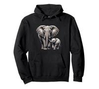 Madre e elefante del vitello | Elefant Lover Felpa con Cappuccio