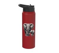 Madre e elefante del vitello | Elefant Lover Stainless Steel Insulated Water Bottle