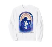 Madre E Figlia Silhouette Heartbeat Amore Felpa