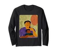 Madre e Figlio | Bold Abstract & Expressive Character Art Maglia a Manica