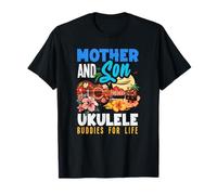 Madre e Figlio Ukulele Buddies for Life Musica Hawaiana Maglietta